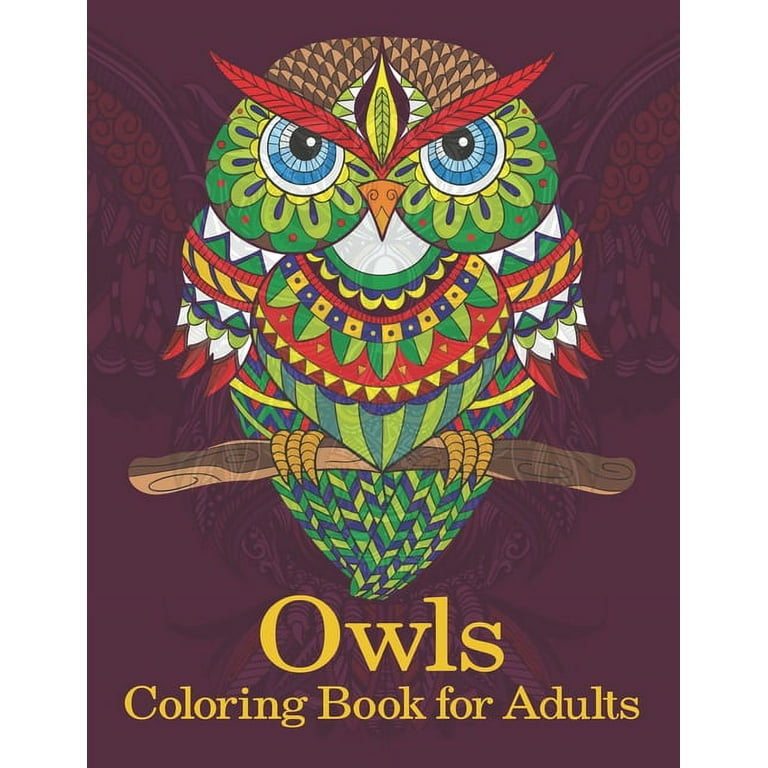 Cute Owls Coloring Books For Adults: An Adult Fantasy Coloring Book For Owl  Lover with Fun, Easy, and Relaxing Coloring Pages, 44 Unique Designs with  (Large Print / Paperback)