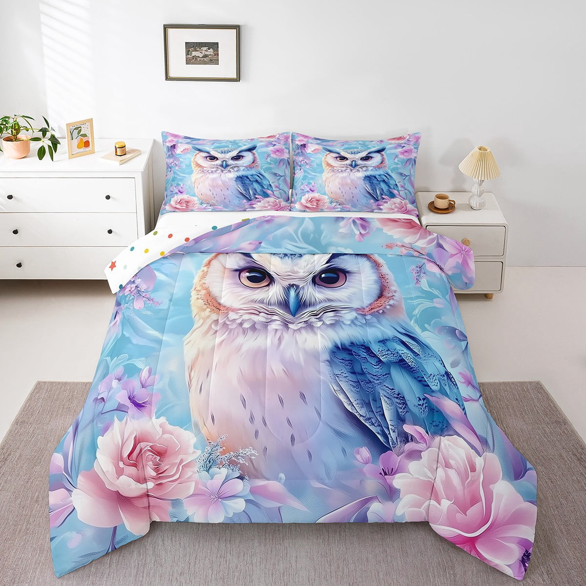 Owltoddler Bedding Set Bohenmian Flowers Comforter Set Teens Pink And ...