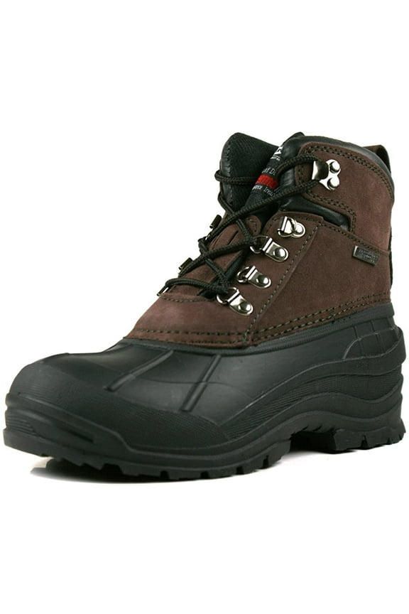 Mens Leather Waterproof Insulated Snow Duck Boots