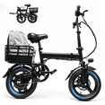 thumbnail image 1 of OwnGold 14IN Folding Electric Bike,Electric Bicycles for Adults Teens with Basket,500W Peak Motor Up to 20 mph Range 30 Miles,36V 12Ah Removable Battery,Commuter/Shopping Mini Ebike,UL 2849, 1 of 9