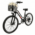 thumbnail image 1 of OwnGold Electric Bike with Basket,500W Peak Motor 20MPH 35+ Miles,432Wh Battery,26"Commuter Ebike for Adults,7-Speed,UL2849, 1 of 11