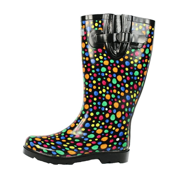 OwnShoe Cute Rain Boots for Women Waterproof Mid-Calf Rubber Rain Shoes Fashion Print Outdoor Rainboots