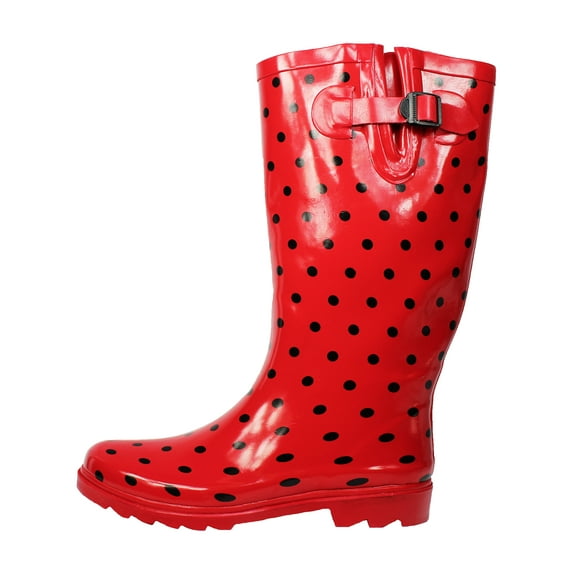 OwnShoe Cute Rain Boots for Women Waterproof Mid-Calf Rubber Rain Shoes Fashion Print Outdoor Rainboots