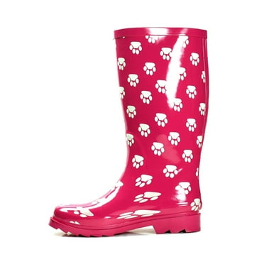 OwnShoe Cute Rain Boots for Women Waterproof Mid-Calf Rubber Rain Shoes Fashion Print Outdoor Rainboots