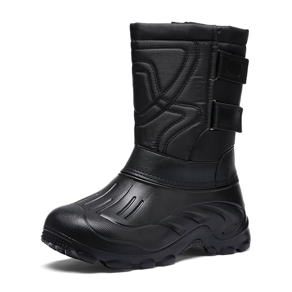 OwnShoe Men's Snow Boot Warm Fur Lined Booties Waterproof Outdoor Shoes