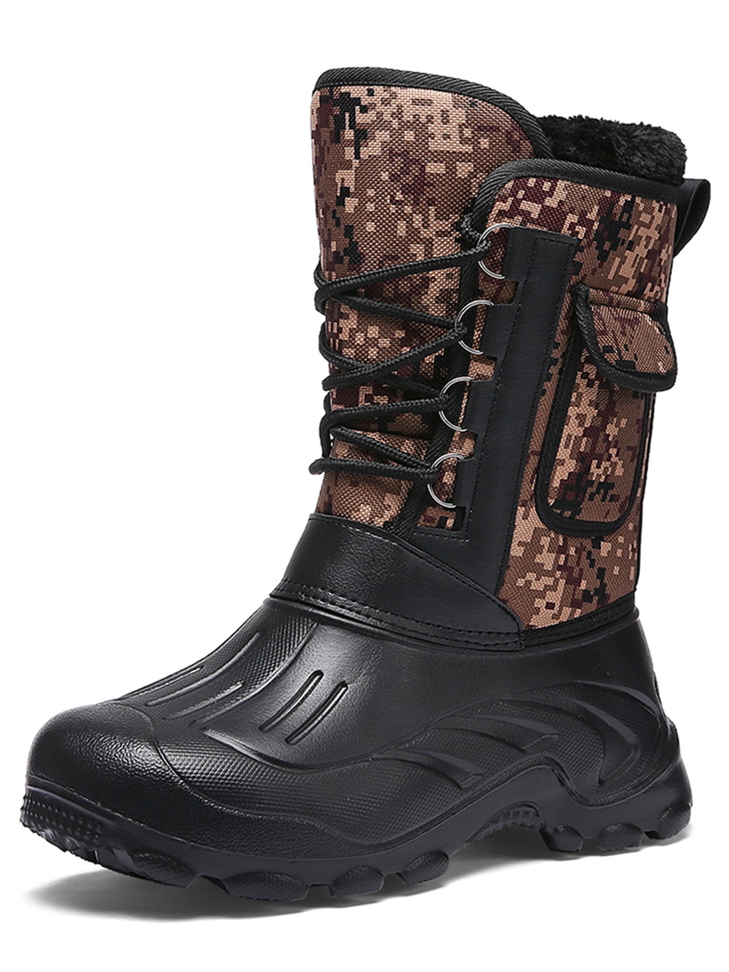 OwnShoe Men's Snow Boot Waterproof Warm Rain Booties Outdoor Shoes