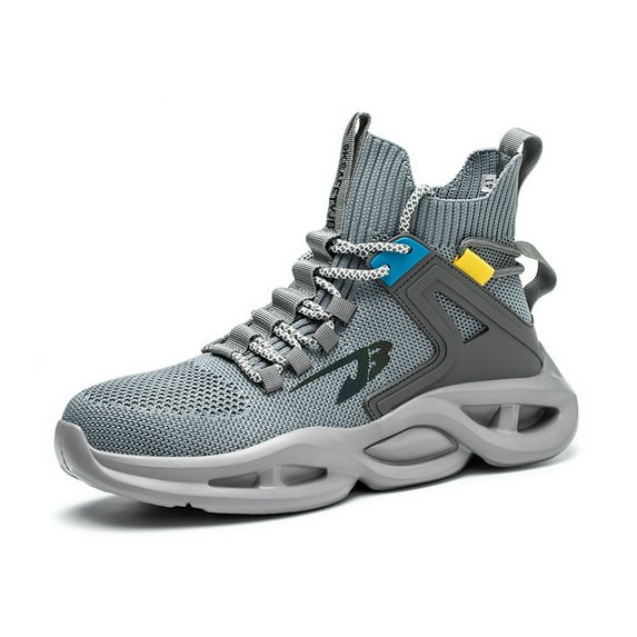 OwnShoe Men's Work Boots Steel Toe Safety Shoes Lightweight Breathable Construction Sneakers