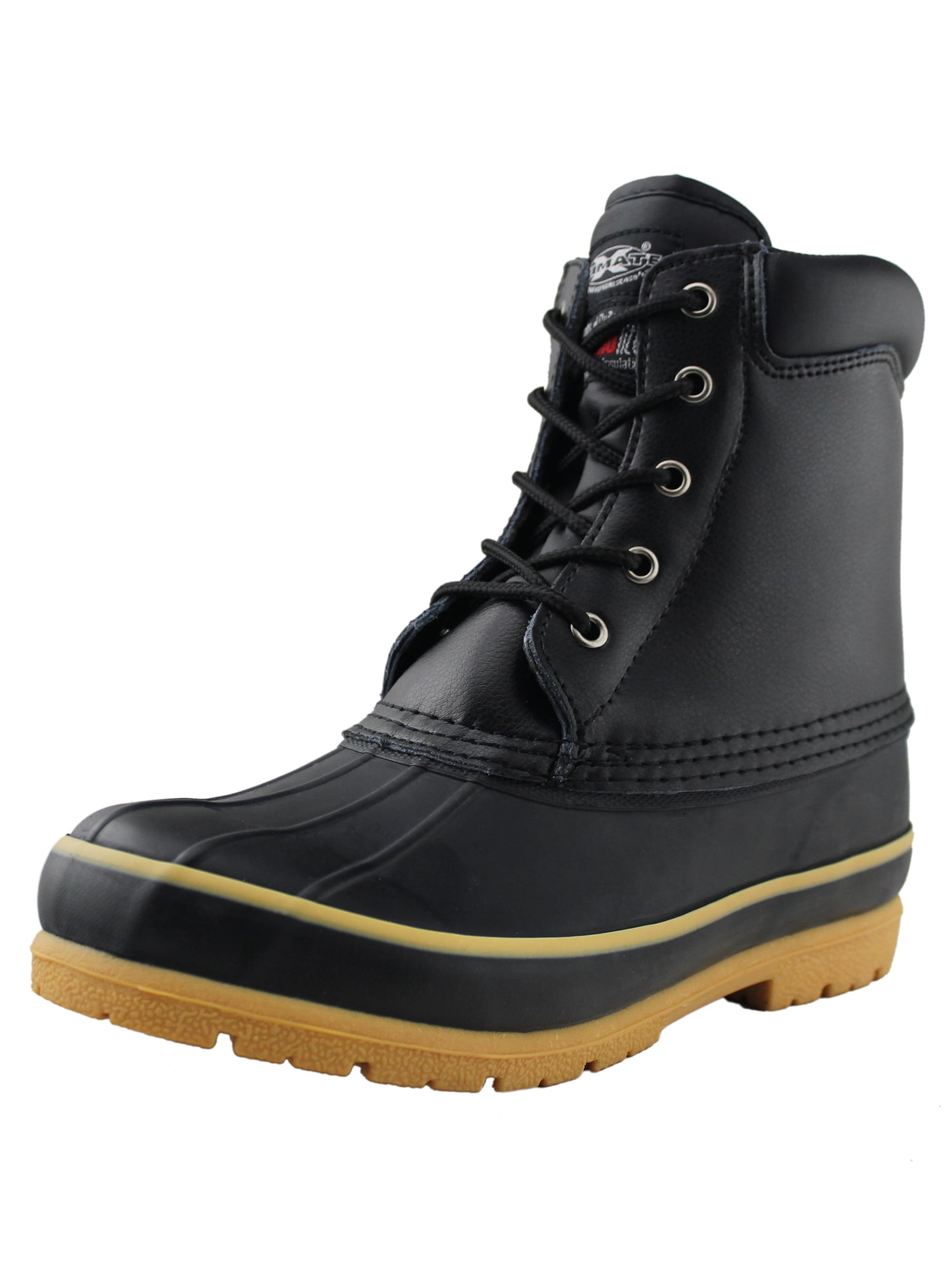 OwnShoe Mens Winter Warm Waterproof Thinsulate Leather Snow Duck Boots