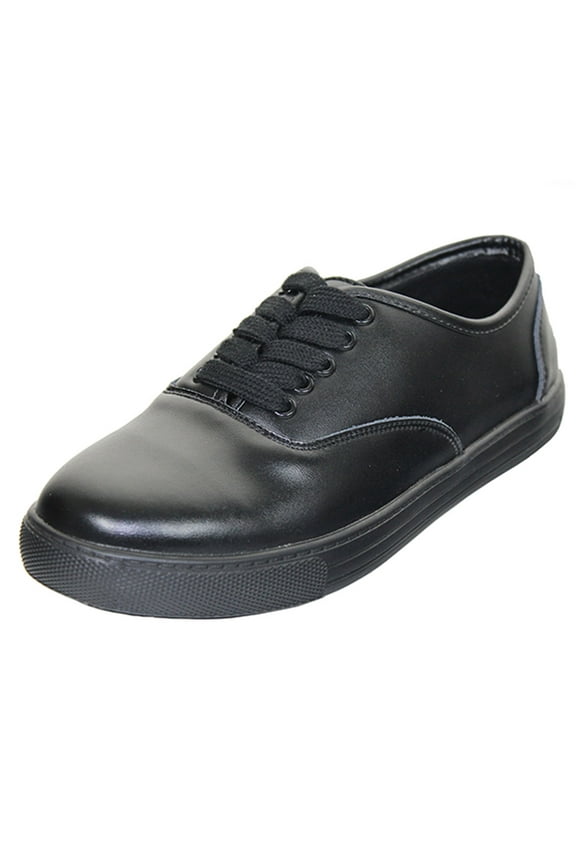 OwnShoe Slip Resistant Work Leather Shoes for Women Lace-Up Water Resistant Shoes Oil Resistant Low-Top Sneakers