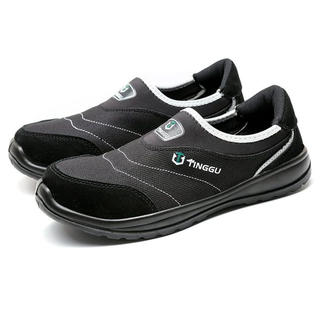 OwnShoe Steel Toe Safety Shoes for Men Women Slip-On Work Sneakers Anti ...