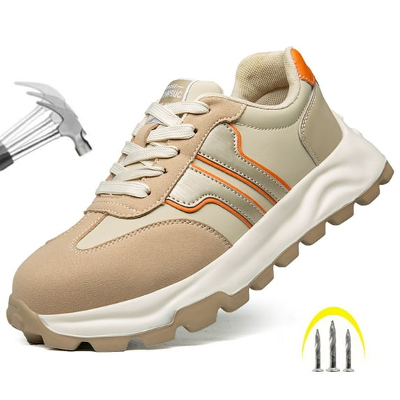 OwnShoe Steel Toe Safety Shoes for Women Lightweight Work Sneakers Construction Work Shoes