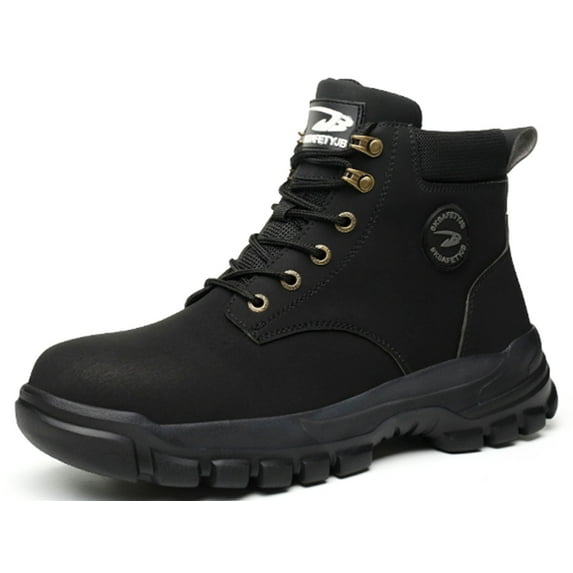 OwnShoe Steel Toe Work Boots for Men Women Leather Safety Shoes Industrial Sneakers for Welding Construction