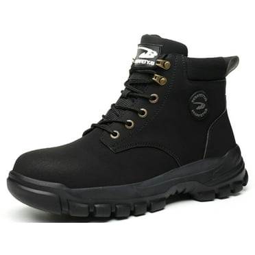OwnShoe Steel Toe Work Boots for Men Women Waterproof Safety Shoes Leather Welding Boots Construction Sneakers