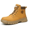 thumbnail image 1 of OwnShoe Steel Toe Work Boots for Men Women Waterproof Safety Shoes Leather Welding Boots Construction Sneakers, 1 of 9