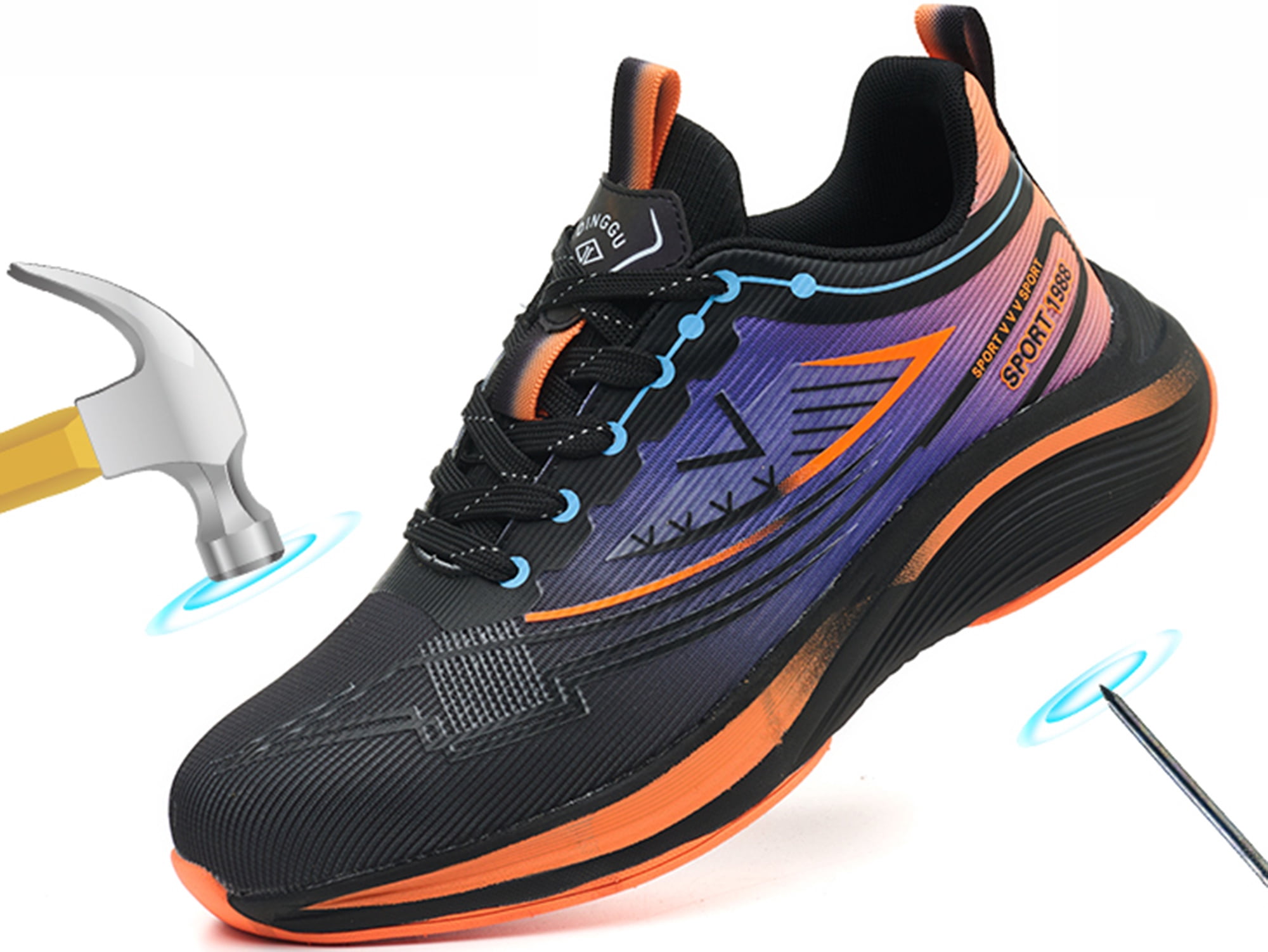 OwnShoe Steel Toe Work Shoes for Men Women Lightweight Safety Shoes ...