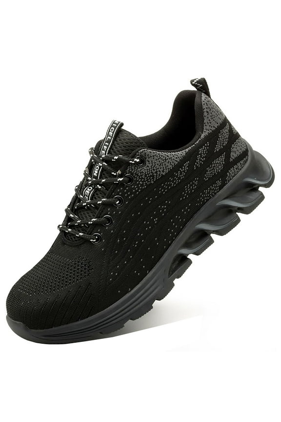 OwnShoe Steel Toe Work Shoes for Men Women Lightweight Safety Shoes Non-Slip Industrial Sneakers