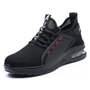 OwnShoe Steel Toe Work Shoes for Men Women Lightweight Safety Shoes Nonslip Work Sneakers Size 7.5