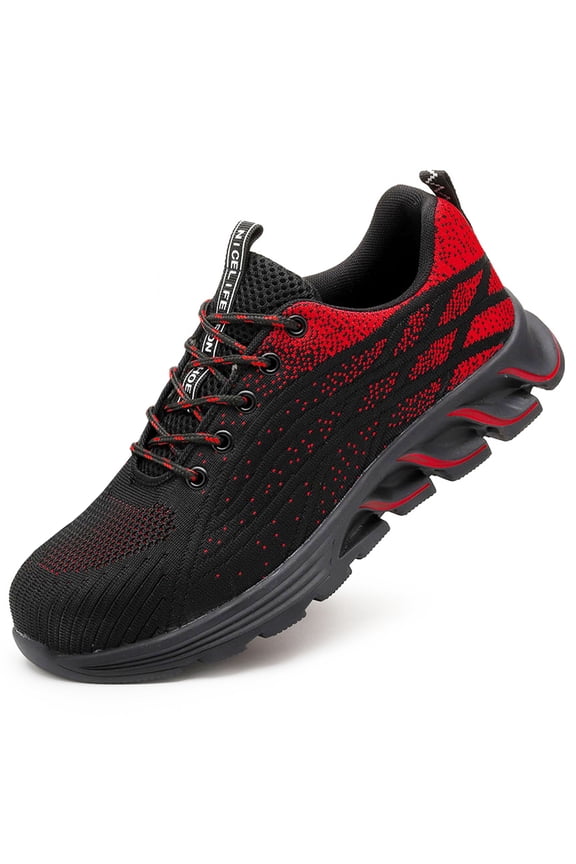 OwnShoe Steel Toe Work Shoes for Men Women Lightweight Safety Shoes Non-Slip Industrial Sneakers