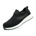 thumbnail image 1 of OwnShoe Women Men’s Slip On Safety Shoes Steel Toe Work Sneakers Breathable Industrial Boots, 1 of 7