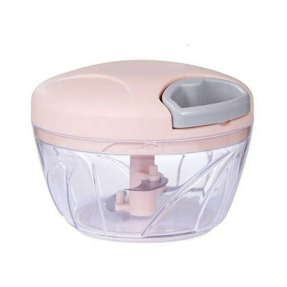 OwnShow  Hand-Powered Food Chopper: Manual Garlic Chopper with Pull String, Ideal for Kitchen, Easy to Clean, Suitable for Onions, Carrots, Tomatoes, and Meat, Made with Stainless Steel