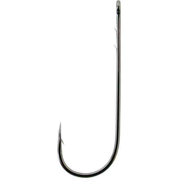 Owner Straight Shank Bass Hooks - Black Chrome