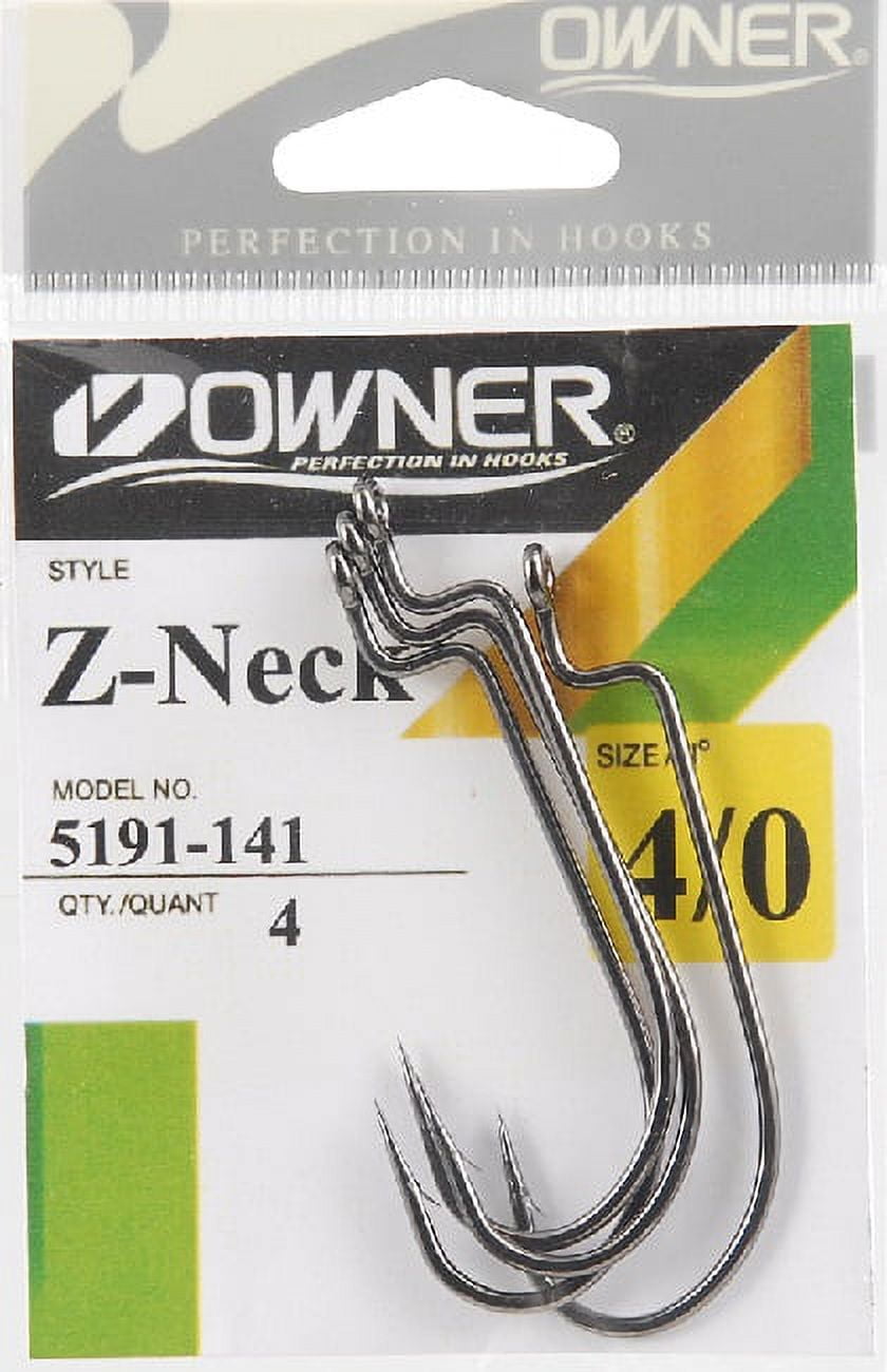Owner 5191-131 All Purpose Worm Hook 4 per Pack Size 3/0 Fishing Hook