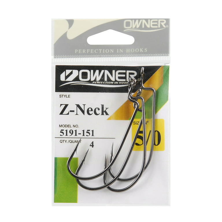 Owner 5191-151 All Purpose Worm Hook 4 per Pack Size 5/0 Fishing
