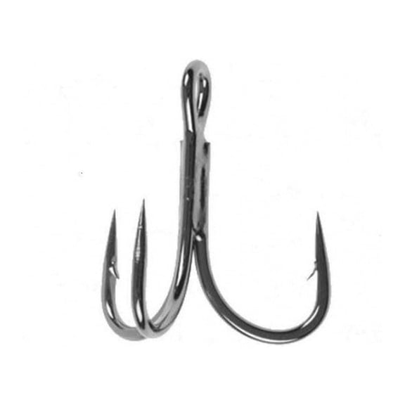 Owner 5656 ST-56 Treble 3X-Strong Super Need Point Hook, Black Chrome