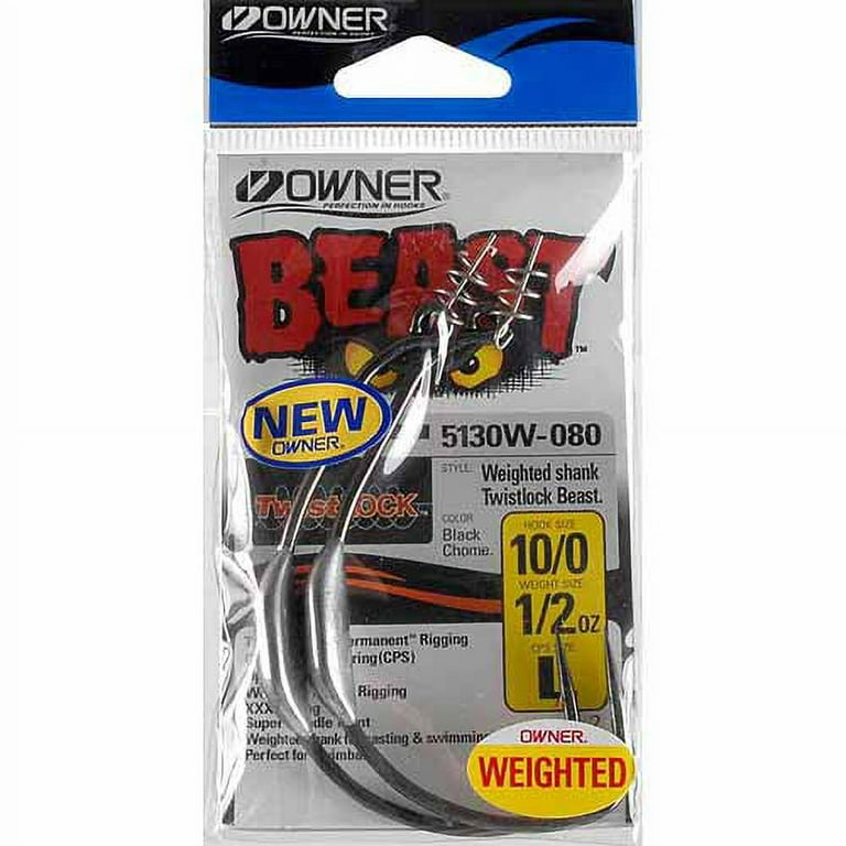 Owner 5130W Beast Hook Weighted 10/0, 1/2 Oz
