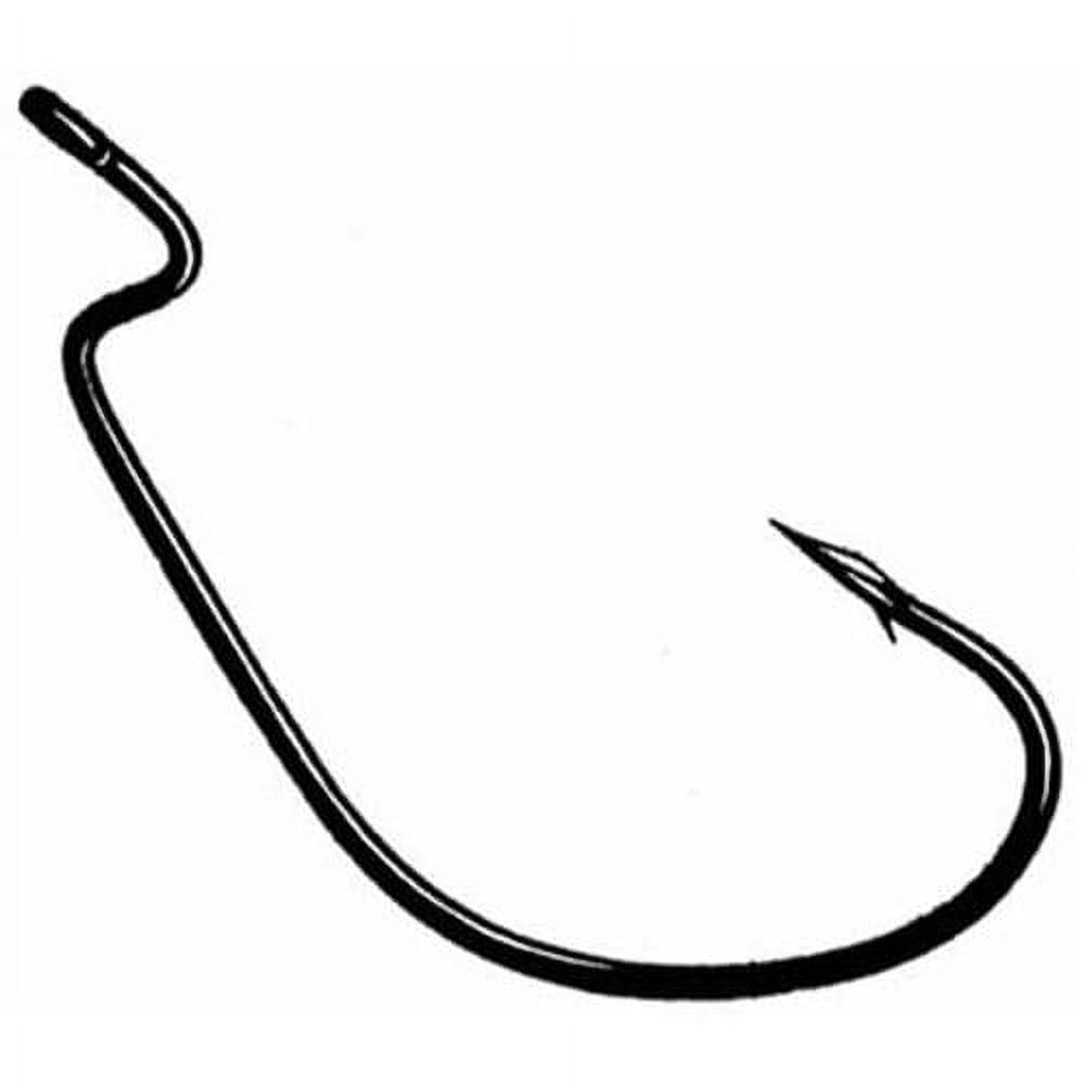  Big River Bait Hook, Size 10/0, Needle Point, Wide Gap,  Offset, All Purpose, Up Eye, NS Black, 3 per Pack : Sports & Outdoors