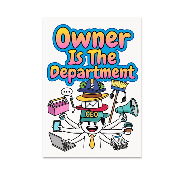 Owner Is The Department - Small Business Owner - 13x19 Poster Print