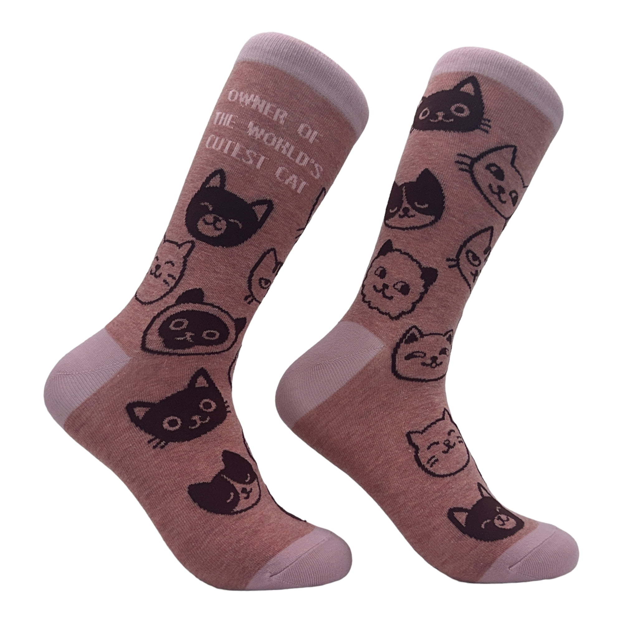 Women's Owner Of The Worlds Cutest Cat Socks Funny Kitten Pet Lovers