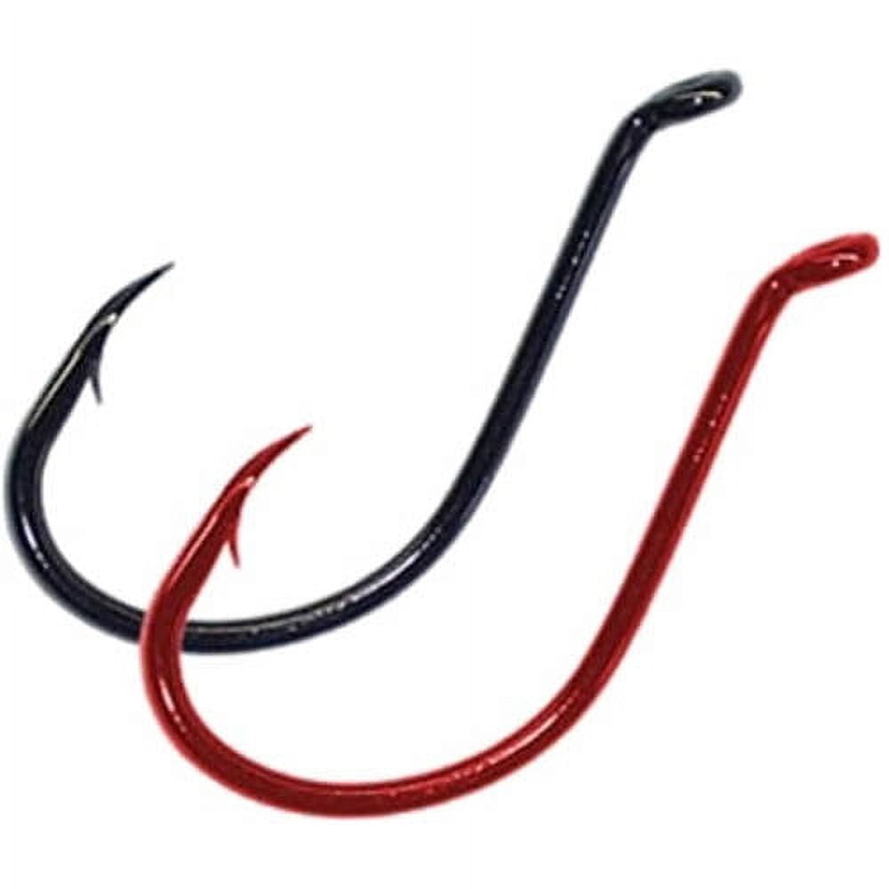 Lazer Sharp L2RBGH-1/0 Barbless Long Shank Octopus Hook, Red, Size 1/0, 8  Pack
