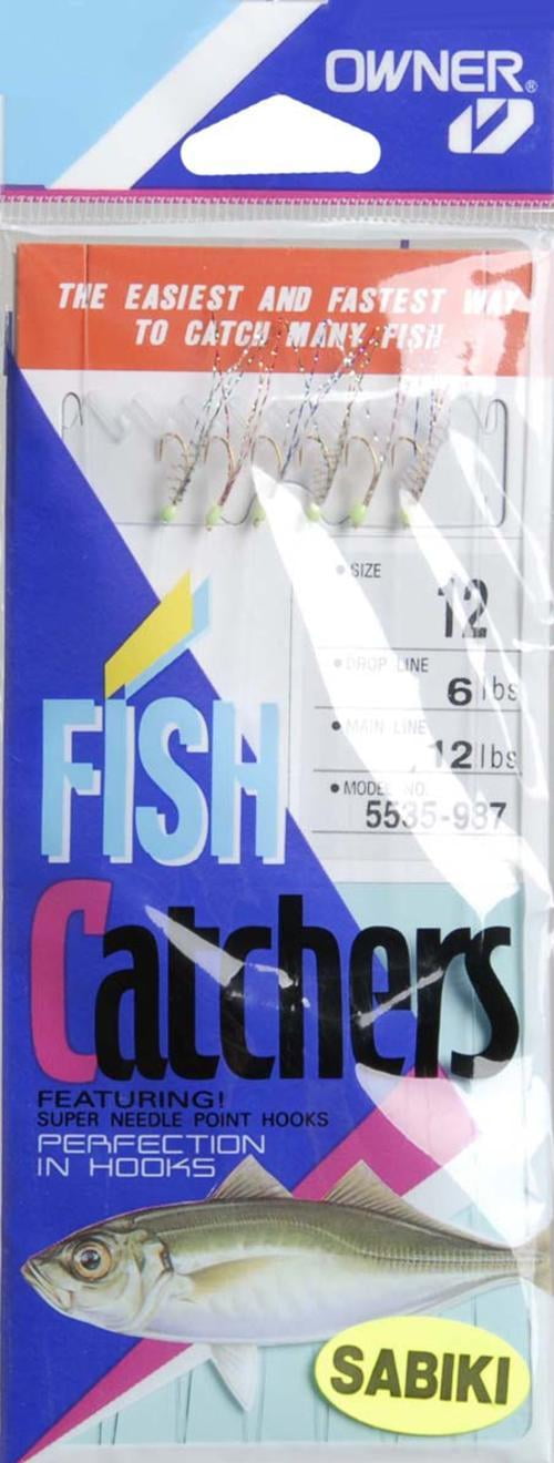 Owner Sabiki Mackerel Fish Skin Hook, #12 Multi-Colored 