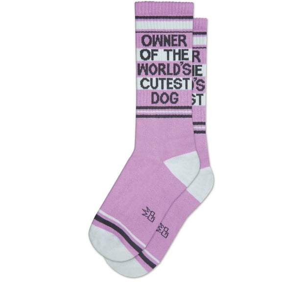 Owner of the World's Cutest Dog, Gumball Poodle Unisex Crew Socks , Size Regular (Made in the USA)