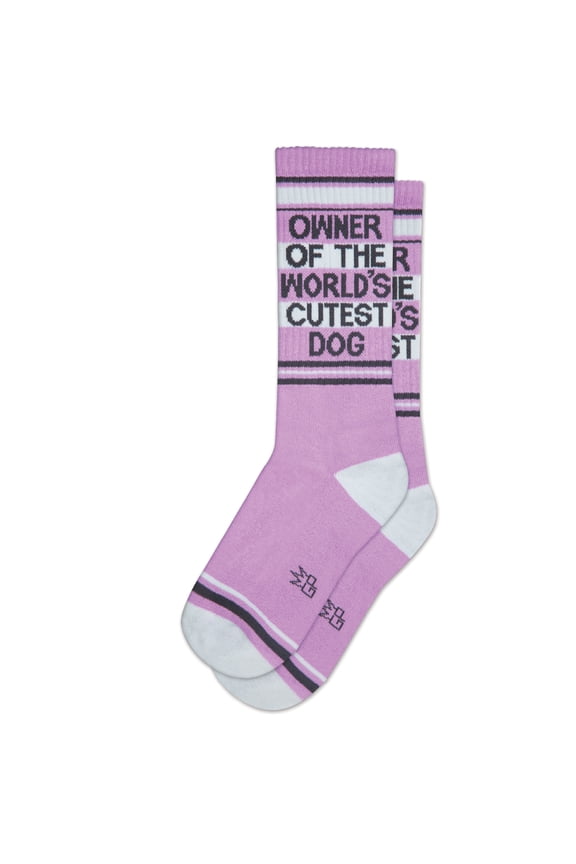 Owner of the World's Cutest Dog, Gumball Poodle Unisex Crew Socks , Size Regular (Made in the USA)