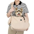 thumbnail image 1 of Ownpets Beige Pet Sling Carrier with Adjustable Strap and Pocket Shoulder Pad Fits 15 to 20lbs Extra-Large Dog/Cat, 1 of 9