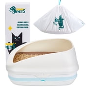 Ownpets Extra Large Durable Litter Box Liners, 2mil Thick, 33lbs Load Capacity, Drawstring Closure, Fragrance-Free, 10 Per Box