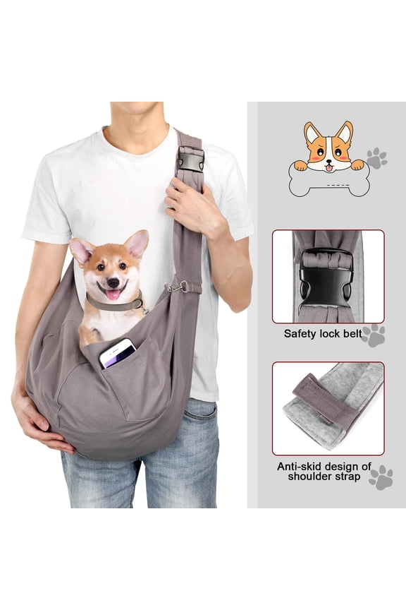 Pet Carrier, Medium Size Cats Dogs Sling Carrier Bag for Daily Walk Outdoor Activity