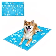Ownpets Pet Cooling Mat Water-Filled Leak-proof Ice Pad for Dog Cat Sky Blue Size L