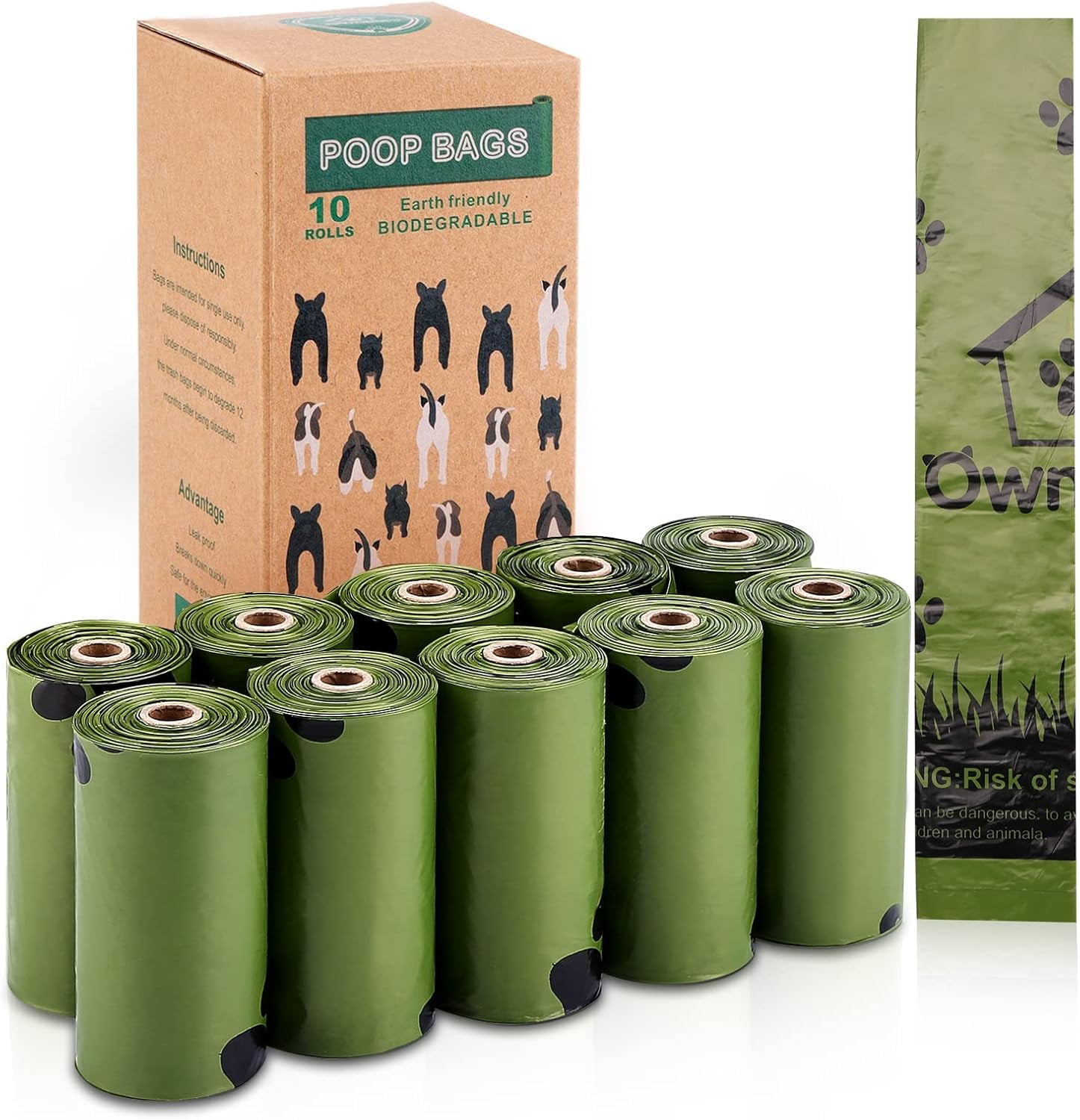 Ultra Thick Lavender-Scented Dog Waste Bags Leak-proof Large Pet Poop Bags for Dogs 150 Count