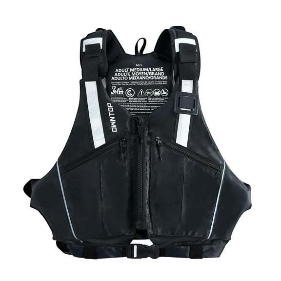 Owntop Adult Life Jacket Swim Vest,Float Youth Life Vest Buoyancy Aid for Men Women Swimming Surfing Kayaking Boating, Black