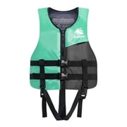 Owntop Adult Life Vest and Jacket,Swim Vest Swim Jacket for Kayak,Swimming Training,Boating Watersports,Super-Thin Lightweight,Comfortable Crotch Strap,Easy-to-spot Colors,Green