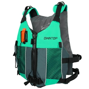 Owntop Life Jacket for Adult,Swim Vest for Men Women,Adults Life Jackets Dual Mesh Pockets Attached Whistle Buoyancy Aid for Fishing, Paddleboard, Kayaking, Boating