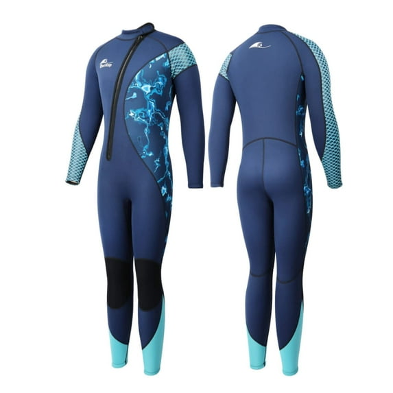 Owntop Wetsuits for Men 3mm Neoprene Wet Suit Full Body Keep Warm Diving Surfing Suit,Blue