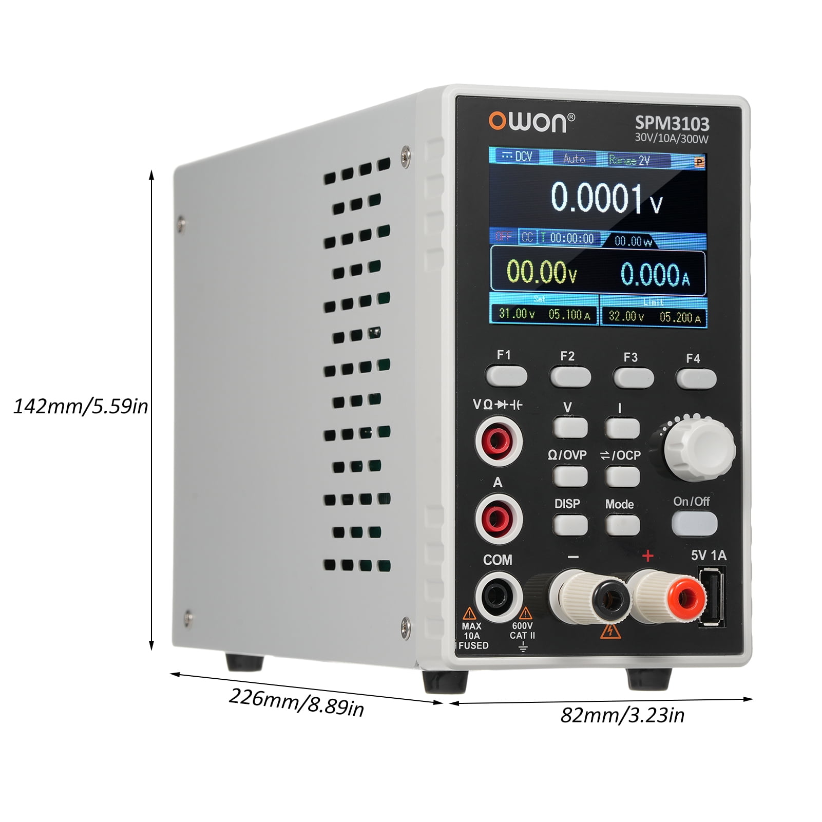 Owon Regulated Power Supply, Programmable Lab Power Supply, 030V 010A