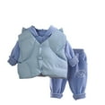 thumbnail image 1 of Owordtank 3 Piece Boys Girls Tracksuit Athletic Sweatsuits Set Fleece Jacket Zipper Hoodie Sweatshirt+Joggers Loungewear, 1 of 8