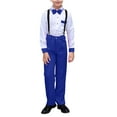 thumbnail image 1 of Owordtank 3 Pieces Boys Suits Formal Dresswear Kids Dress Shirt with Bowtie Suspender Pants Outfit Sets Gentleman Wedding Suit, 1 of 4