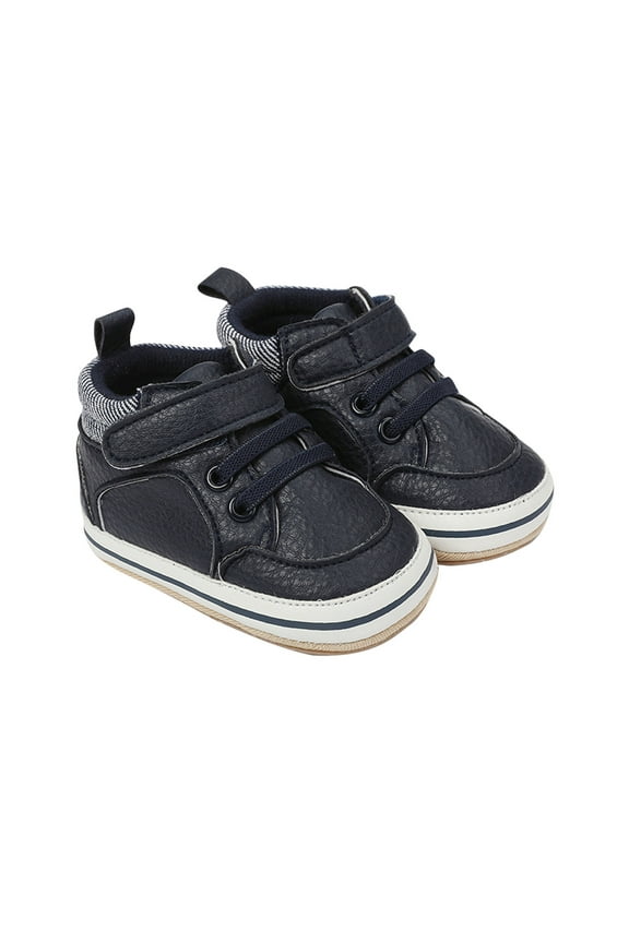 Baby Boys Girls High Top Ankle PU Leather Sneakers Soft Rubber Sole Infant Moccasins Newborn Oxford Loafers