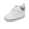 thumbnail image 1 of Owordtank Baby Boys Girls High Top Ankle PU Leather Sneakers Soft Rubber Sole Infant Moccasins Newborn Oxford Loafers, 1 of 8